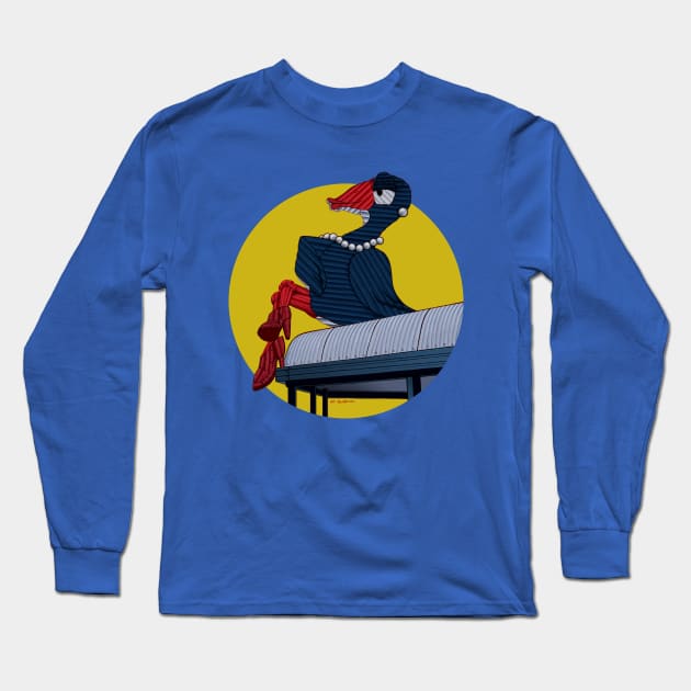 Lady Pukeko Long Sleeve T-Shirt by NelidaZubia